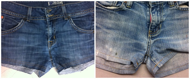 Jeans shorts repair